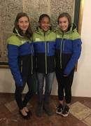 Das Team bei der Einkleidung am 28.11. Anita, Marie-Dorothee und Valentina